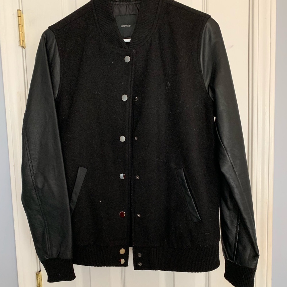 Black varsity style jacket